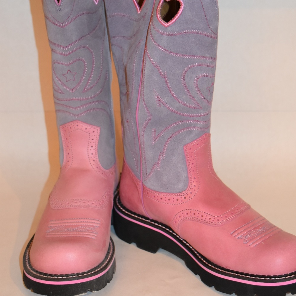 Ladies' Ariat Pink & Lavender Boots Size 8.5B